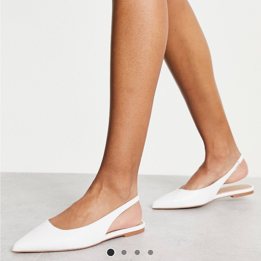 ASOS white sling back flats (US 10)
